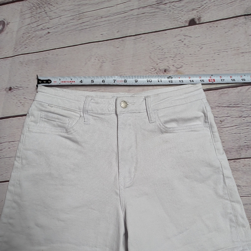 Vervet White Denim High-rise Shorts With Stretch. Large. EUC. Flawless .409 - Picture 3 of 7